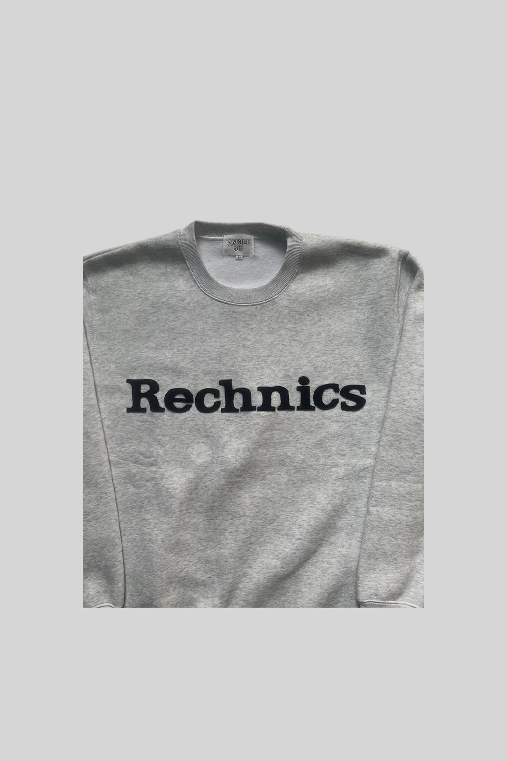 "RECHNICS" CREW NECK SWEAT(H,GRAY)
