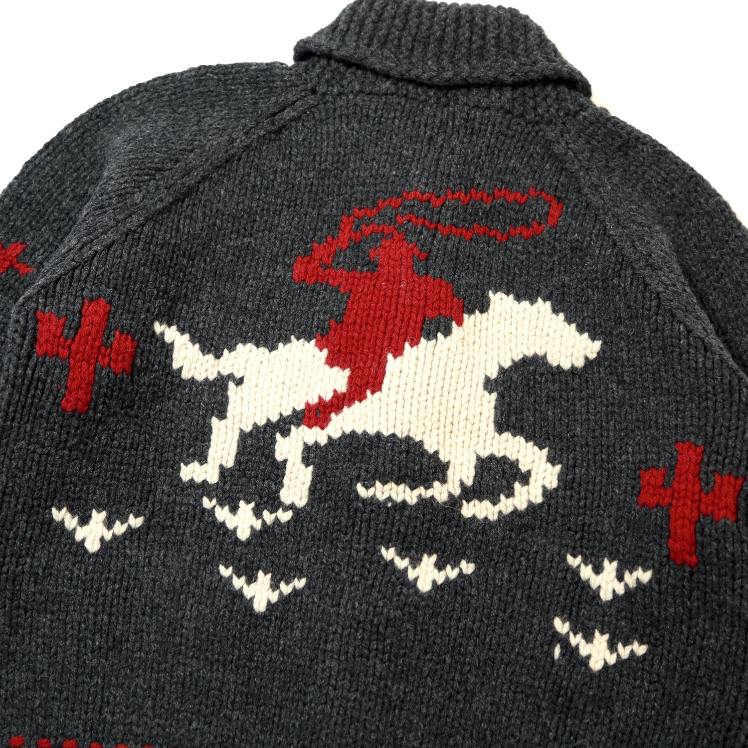 ROUGH GAUGE COWICHAN CARDIGAN／ BLACK