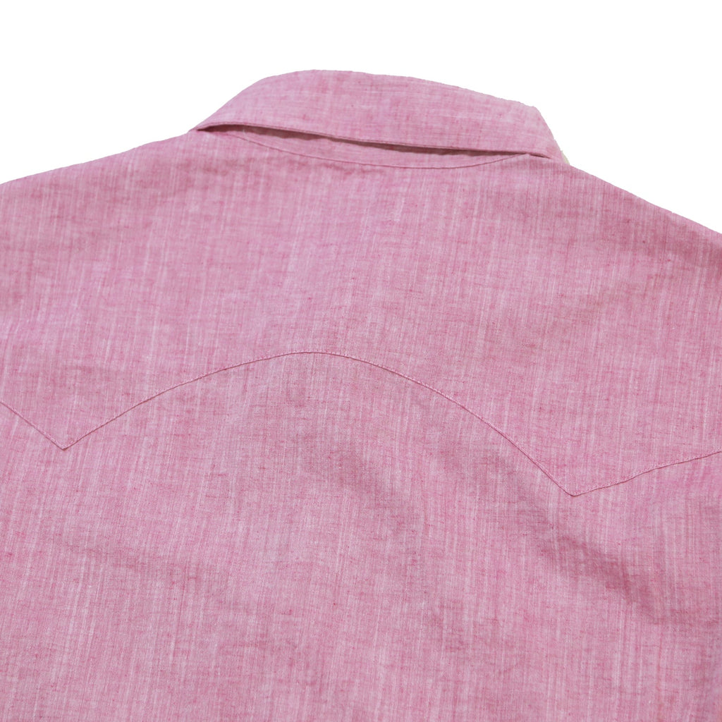 COTTON LINEN  CHAMBRAY SHIRTS／ PINK