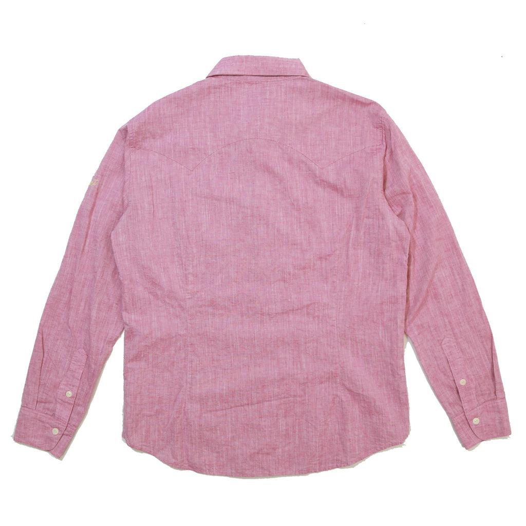 COTTON LINEN  CHAMBRAY SHIRTS／ PINK
