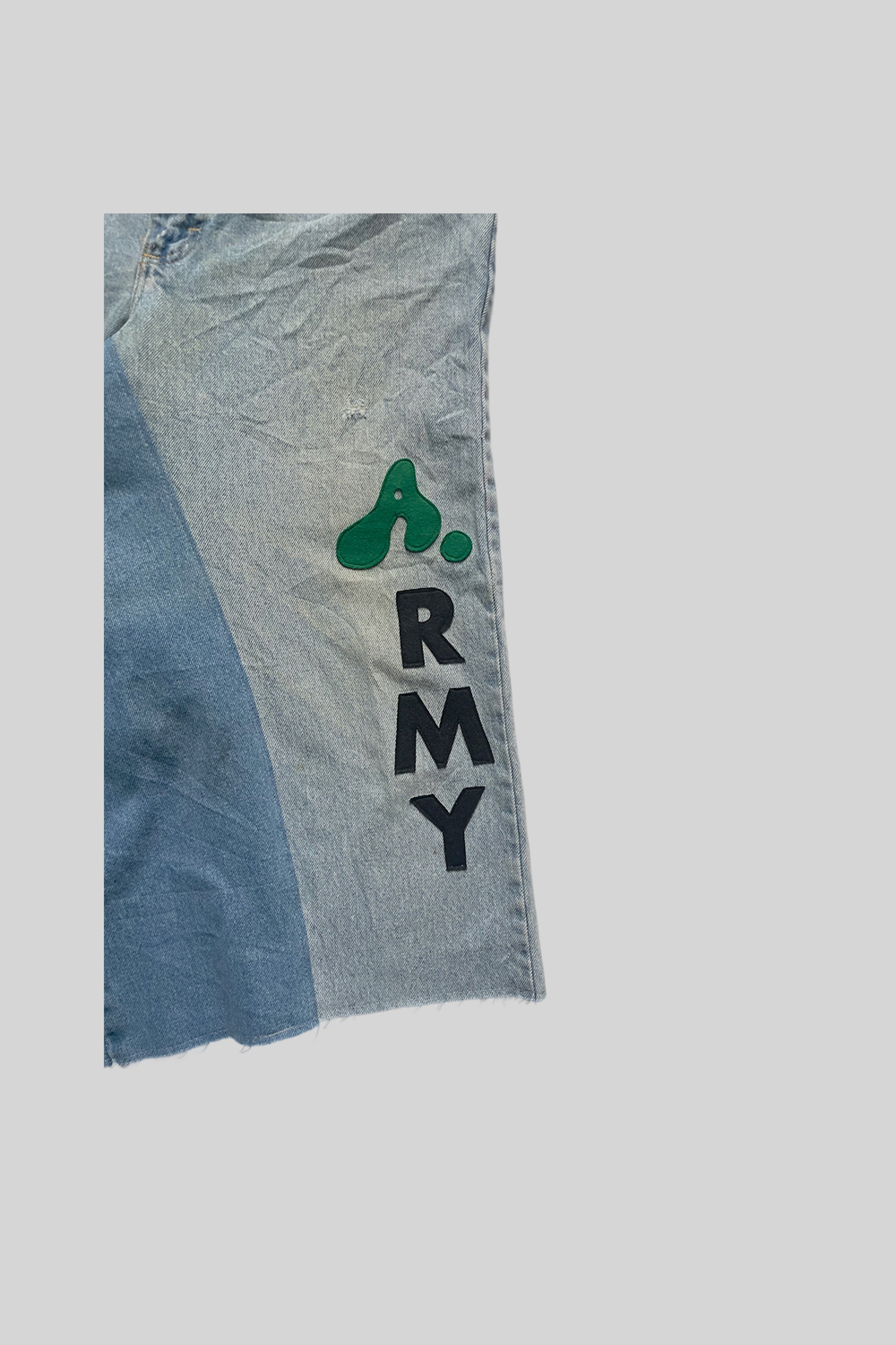 "A" RMY 3/4 BAGGY DENIM SHORTS (part 3)