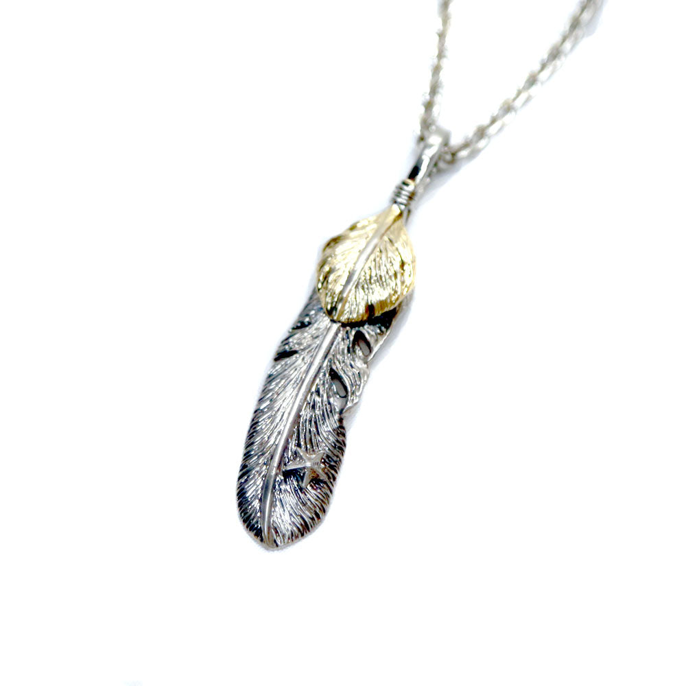 DOUBLE FEATHER TOP(MIDIUM) / SILVER