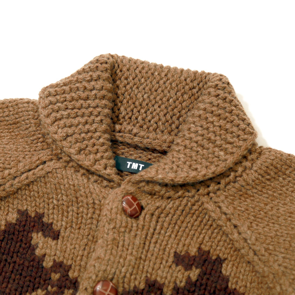 ROUGH GAUGE COWICHAN CARDIGAN／ BROWN