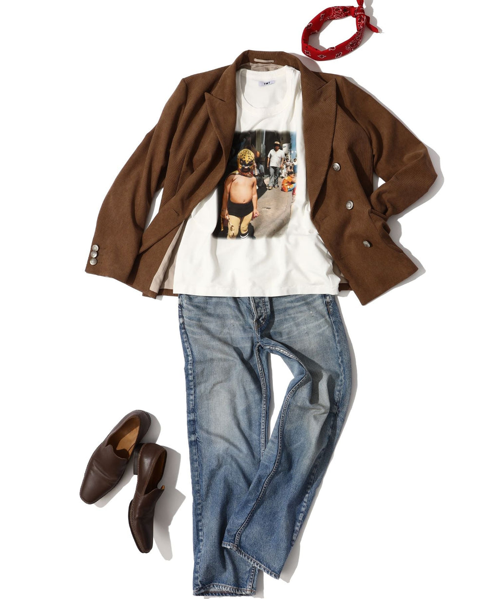 CORDUROY DOUBLE JACKET／BROWN