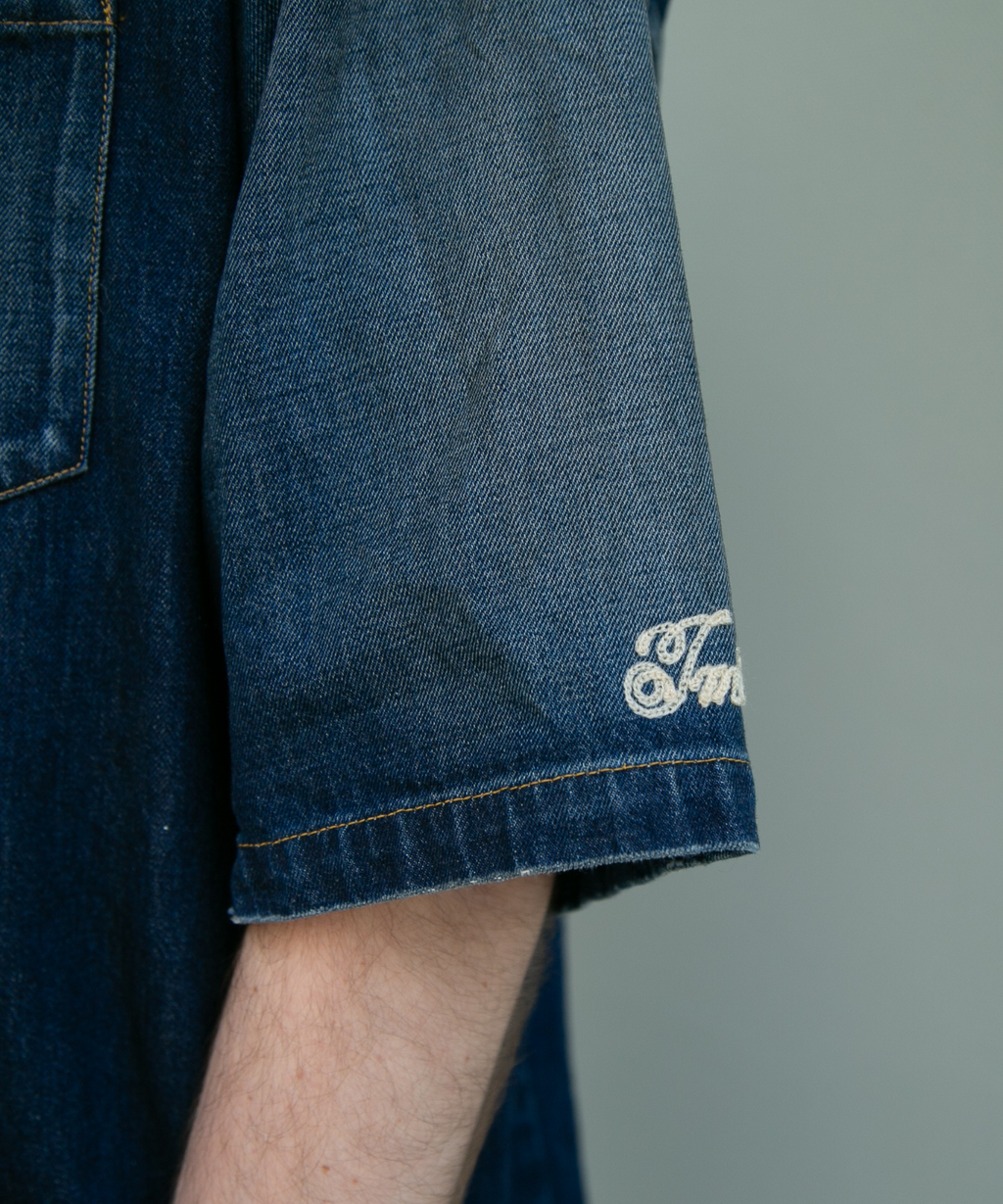 10oz DENIM SHORT SLEEVE SHIRTS（OVERSIZED）