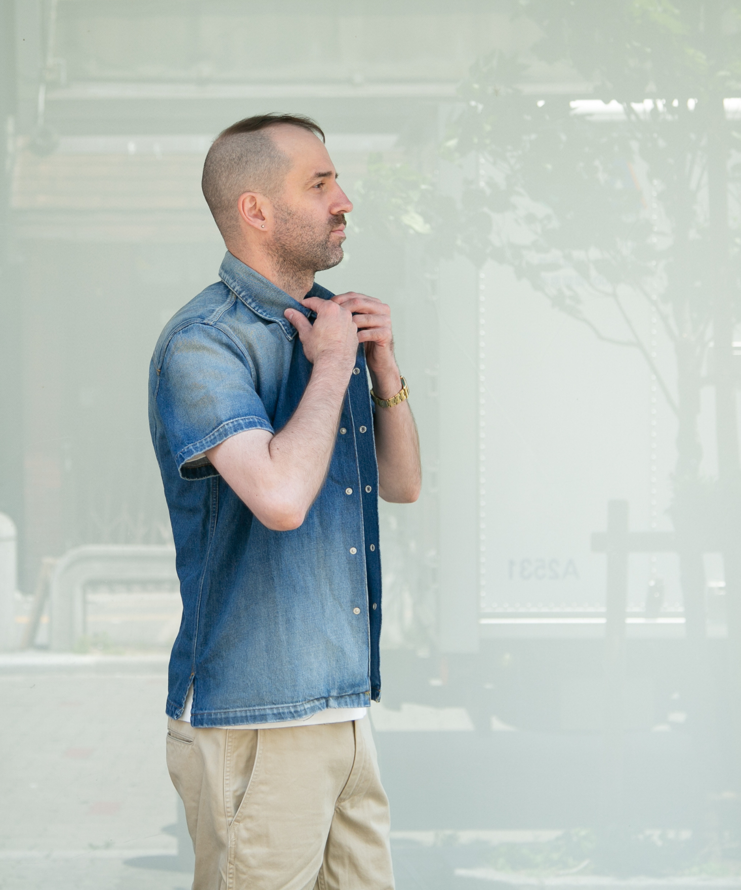 10oz DENIM SHORT SLEEVE SHIRTS（REGULAR FIT）
